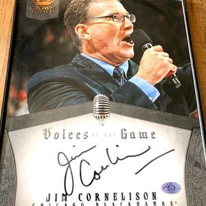 Jim Cornelison Chicago Blackhawks Voices of the Game Signed 8x10